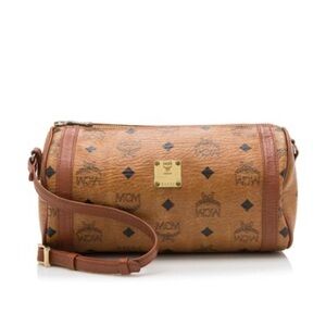 MCM Vintage Visetos Barrel Crossbody
